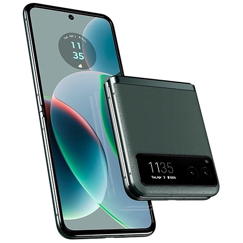 Motorola Moto Razr 40 5G 2023 (128GB, 8GB) 6.9" AMOLED plegable, Snapdragon 7 Gen 1, Android 13 (T-Mobile Desbloqueado para Verizon, Metro, Boost, Global 4G) XT2323 (Verde Sábila) (Renovado)