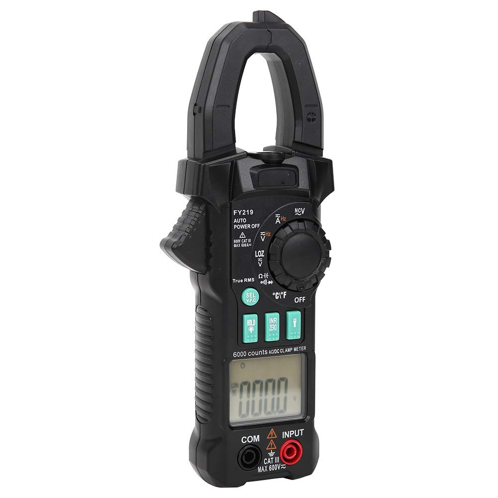 Hyuduo Pinza Amperometrica FY219 Multimetro Digitale, Tester Portatile di Temperatura, Tensione, Corrente ABS, Misurazione Ad Alta Precisione, Amperometro a Pinza per Elettricisti Manutenzione
