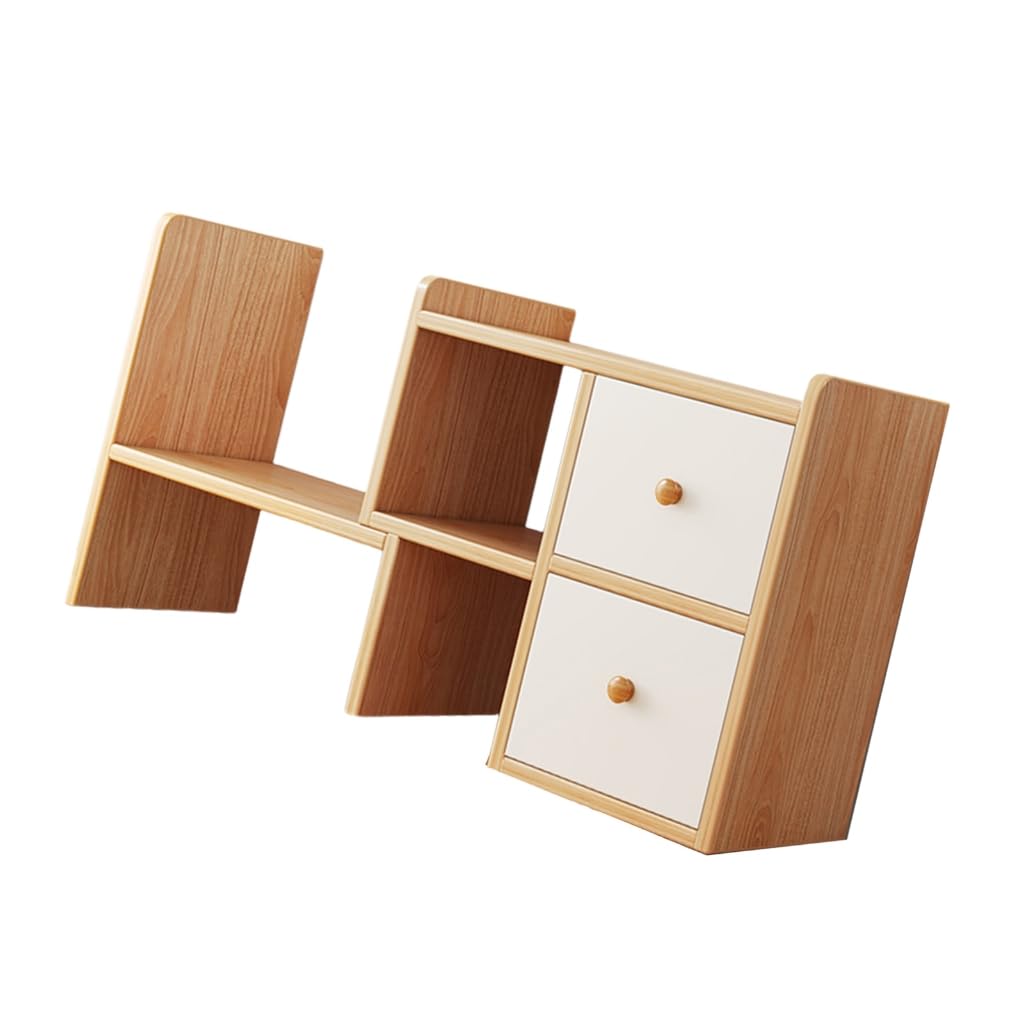 Bibliothèque réglable étagères modulables meuble de rangement en bois compact