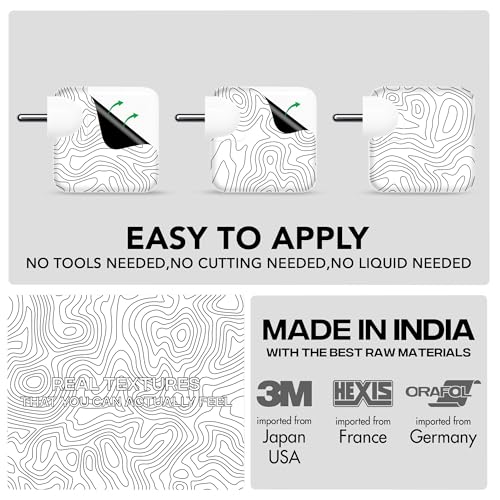 Image of Capes India Protective Adapter Skin Cover Compatible with MacBook Adapter 30W| Not a Case | Vinyl Skin Sticker (Tornado)