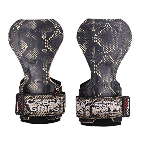 Image of Cobra Grips Weight Lifting Gloves with Adjustable Neoprene Padded Wrist Wraps - Heavy Duty Alternative to Power Lifting Hooks for Deadlifts
