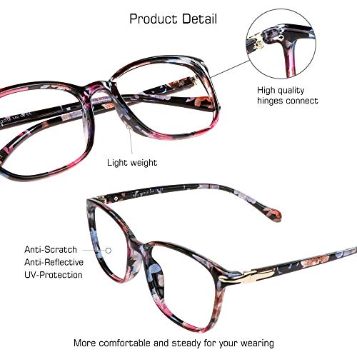 Image of VisionGlobal 6 Pairs Blue Light Blocking Glasses /Reading Glasses for Women /Men, Fashion Eyewear Frame