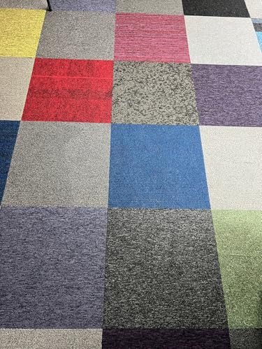 Patchwork Carpet Tiles 50x50cm - Heavy Duty, 5 SQM Pack