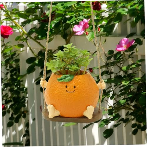 Pot de plantes unique en forme d'orange, cadeau déco original - 3