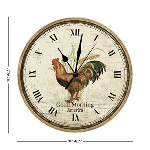 Horloge murale décorative 38cm à quartz grand format silencieuse à piles - 3