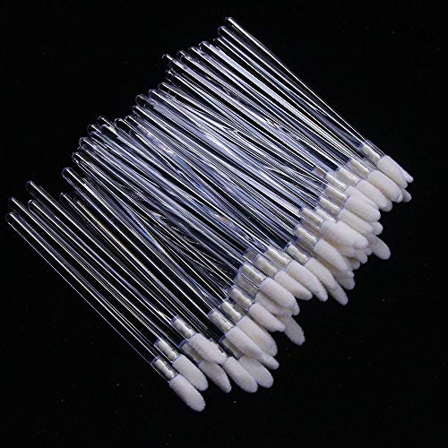 MAXGOODS - Juego de 100 brochas desechables para labios, brochas de maquillaje perfectas, pintalabios, brillo de labios, varitas, aplicador, herramienta de maquillaje