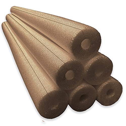 Jumbo Clamp-On Foam Noodles 6 Pack - Brown