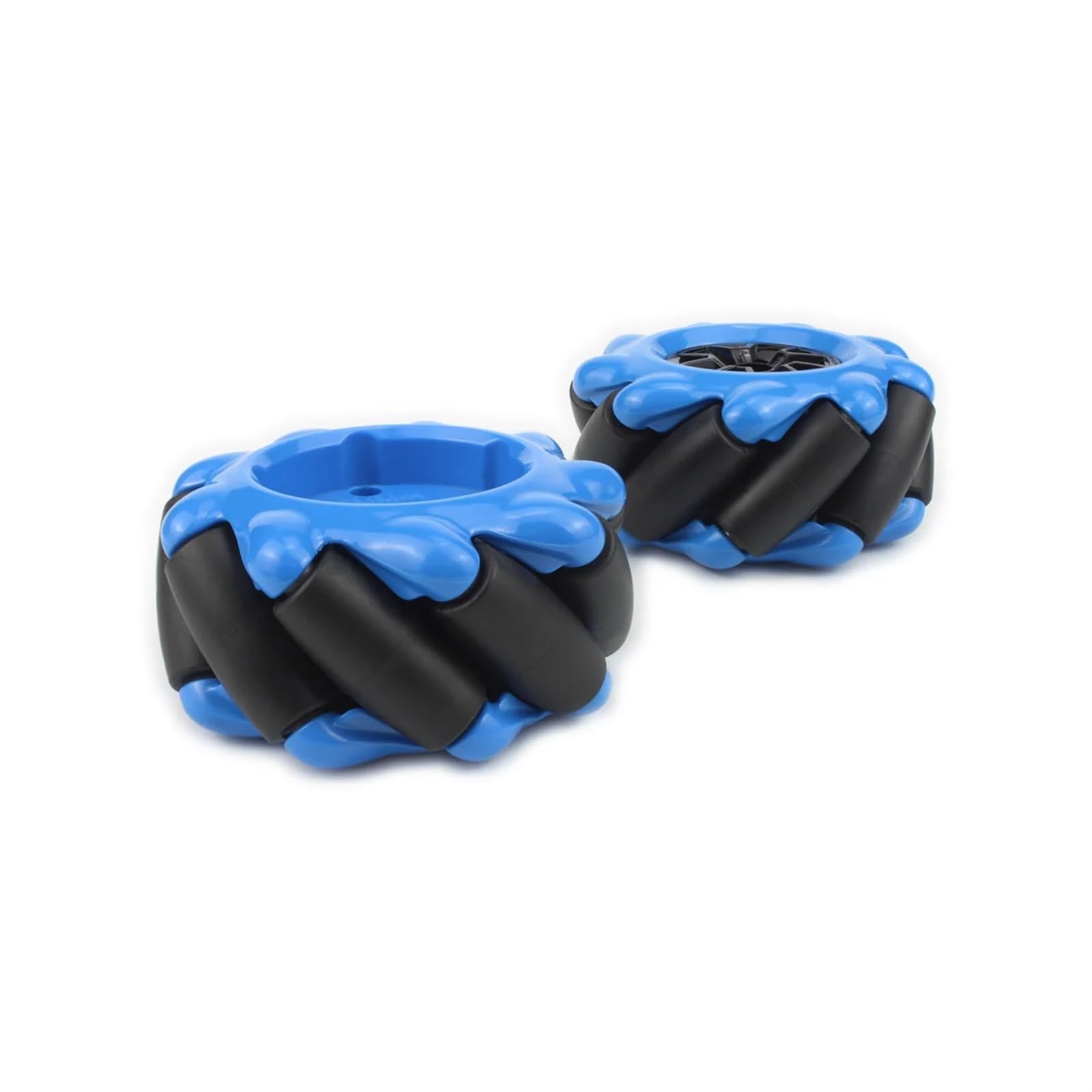 Rueda Mecanum omnidireccional de 60MM con Conector de Motor TT for Coche Robot Inteligente Arduino DIY Robot(Blue)