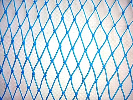 SAI PRASEEDA 3.3 Feet Height X 5 Feet Length UV Stabilized PVC Balcony Safety Net_Indoor Kids Safety Net_Protection Net_Anti Bird Net_ Blue Color_with 1 Cutter and 50 Tags SPBSN25