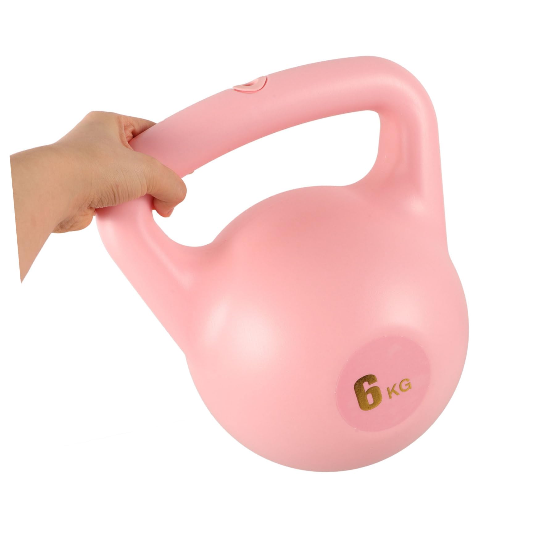 Kettlebell Morbido 6kg per Allenamento Fitness Rosa | Pe, Impugnatura Antiscivolo, Uso Domestico, Esercizi Full Body e Forza