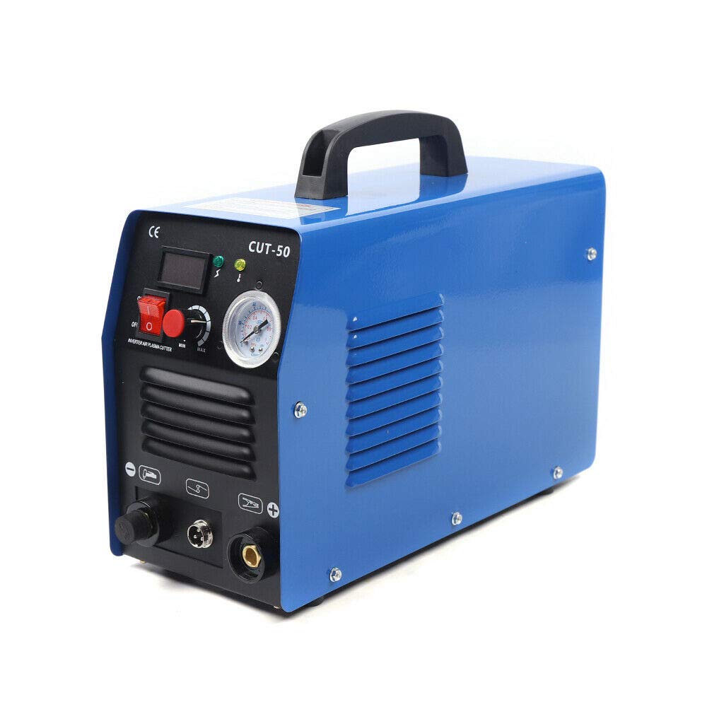 Gdrasuya10 50 Amp Plasma Cutter, 50A CUT-50 Inverter Digital Air Plasma Cutter Machine 110V +Plasma Cutting Torch