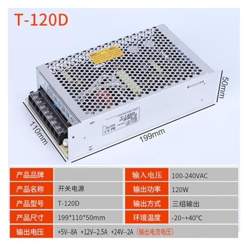 Alimentation à découpage CC T-120B pour intégration d'armoires de commande