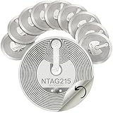 NFC Tag Sticker (10 Stück) NTAG215 Chip | 540 Byte Speicher | kompatibel mit iPhone Kurzbefehle iOS App Homekit - Android Smartphone Apps - Amiibo - Karte Tags 215 Aufkleber Stickers Chips Smarthome