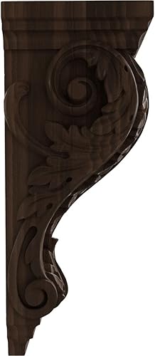 Vista 133 de Ekena Millwork CORW03X04X07ACAL - Ménsula pequeña de madera de acanto, 3 1/2 pulgadas de ancho x 4 pulgadas de profundidad x 7 pulgadas de alto