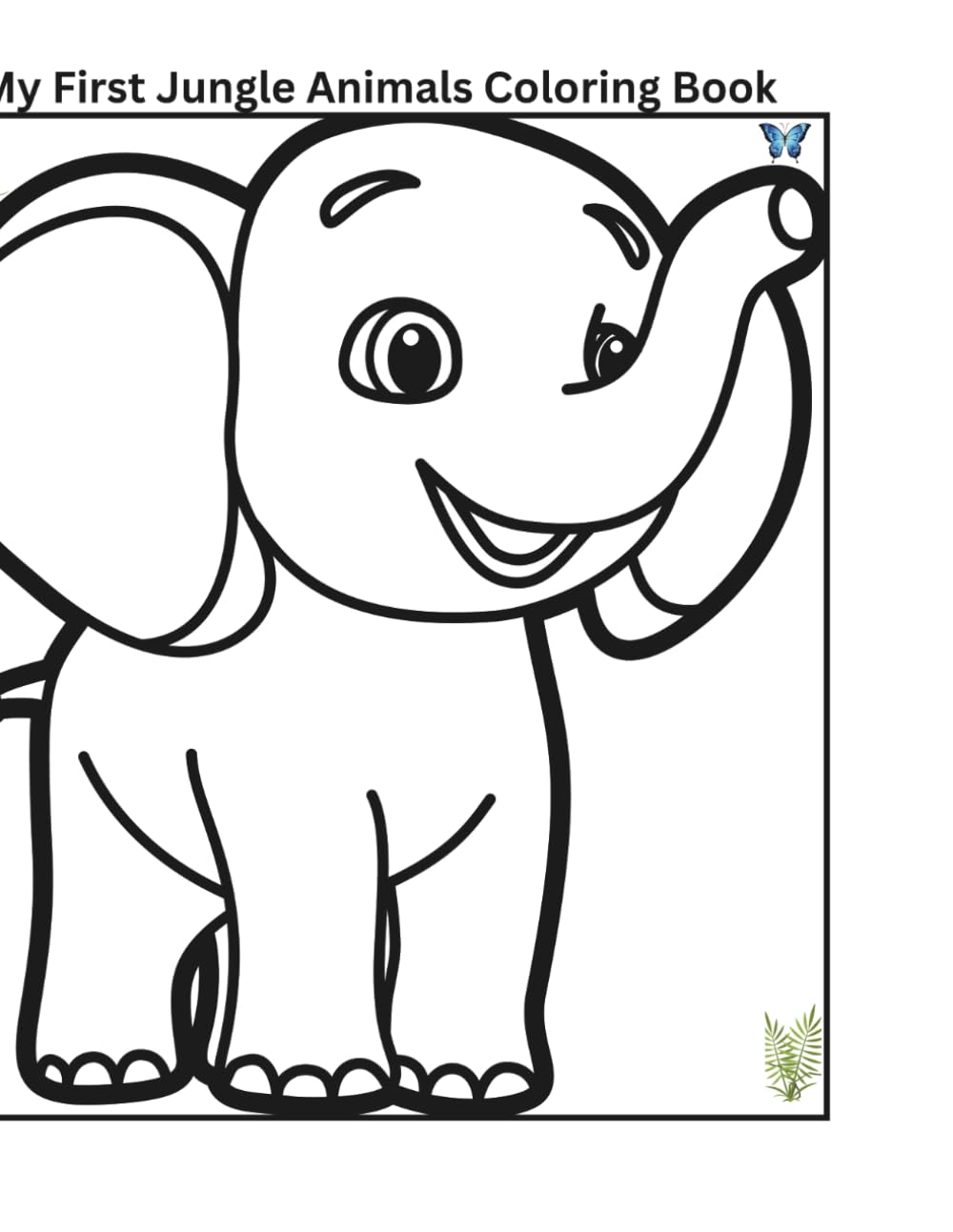 Jungle Animals Coloring Book for Kids: Fun and Easy Jungle Animal Coloring Pages for Toddlers and Kids Ages 3-5