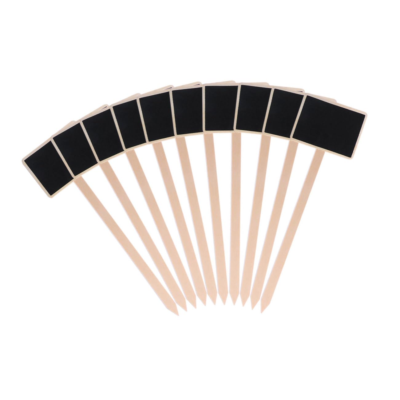 Ciieeo 10PCS Mini Wooden Chalkboard Tags Creative Blackboard Signs for Garden Flowers Plants and Home Decorations Lightweight Versatile Message Boards for Weddings and Crafts