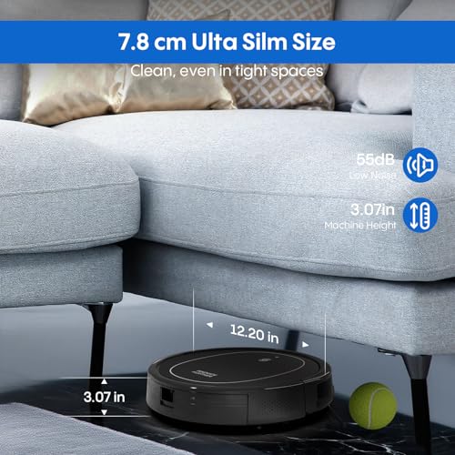 Image of Robot Vacuum and Mop Combo, 5000Pa Self-Charging Robotic Vacuum Cleaner with Smart Obstacle Avoidance, 3-in-1 Robot Vacuum with Alexa & App Control, Quiet, Slim, Ideal for Pet Hair, Carpet and Floors