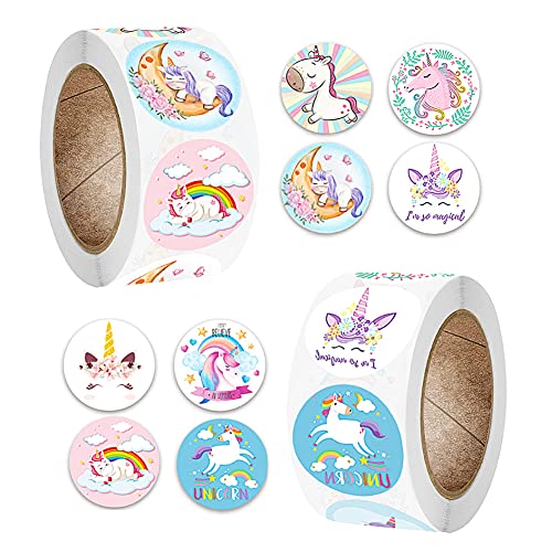 2 Rollos Pegatinas de Recompensa Niños, FANDE Adhesivos para Niños, Pegatinas Motivacionales Infantiles Pegatinas de Incentivo, Rollo Pegatinas Animale, 1000 Piezas Cover