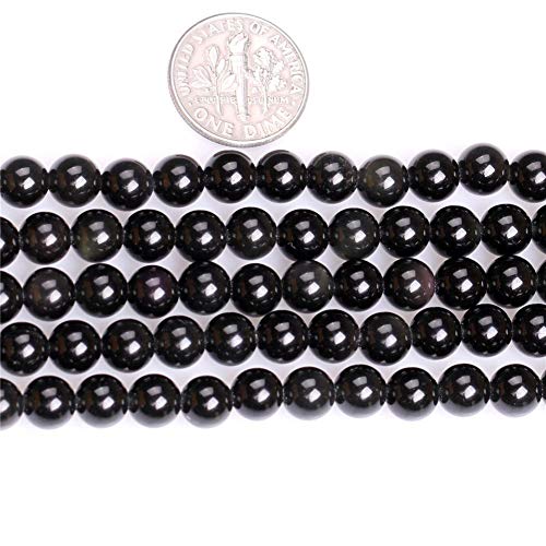 4mm Natural Black Obsidian Beads Round Gemstone Loose Beads for Jewelry Making (90-95pcs/strand) - Image 4