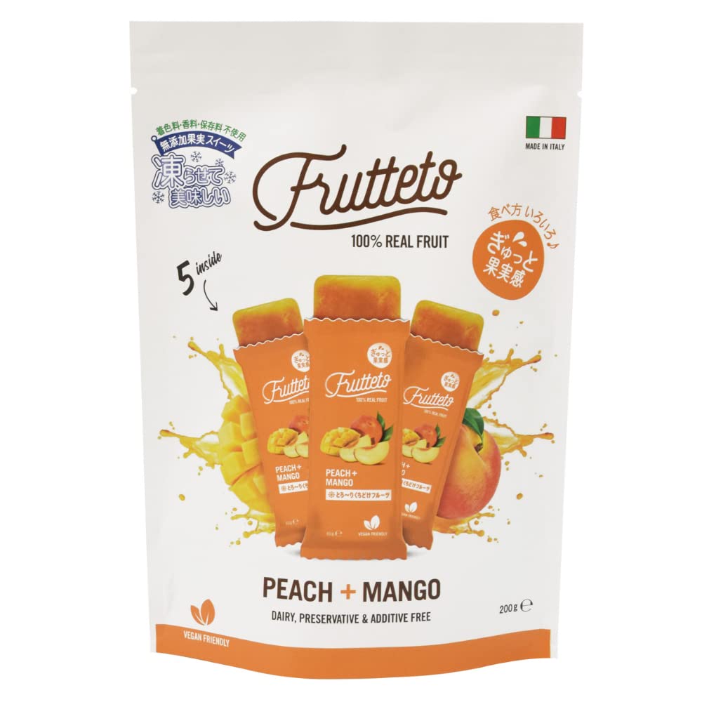 Amazon.co.jp: FRUTTETO フルッテート ピーチ＆マンゴー 1袋(40g×5