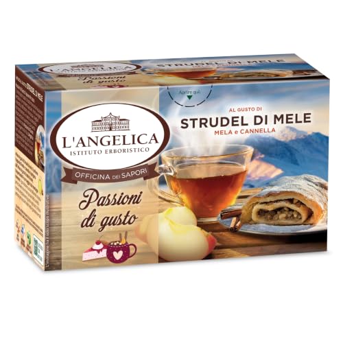 L'Angelica, Passioni d'Inverno, Tisana Gusto Strudel di Mele, Infuso con Mela e Cannella, 1 Confezione da 15 Filtri