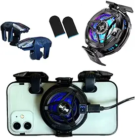 Kit Celular Gamer - Cooler Gamer Celular + Gatilho Duplo Pro + Luva Anti-Suor