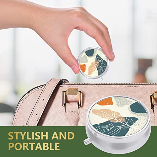 Image of Nipichsha Pill Box, Small Pill Case for Purse & Pocket, Cute Travel Medicine Organizer, Portable Medicine Container Holder to Hold Vitamins, Medication, Fish Oil & Supplement, Desert Leaf | Cute Travel Medicine Organizer, Portable Medicine Container Holder to Hold Vitamins, Medication, Fish Oil & Supplement