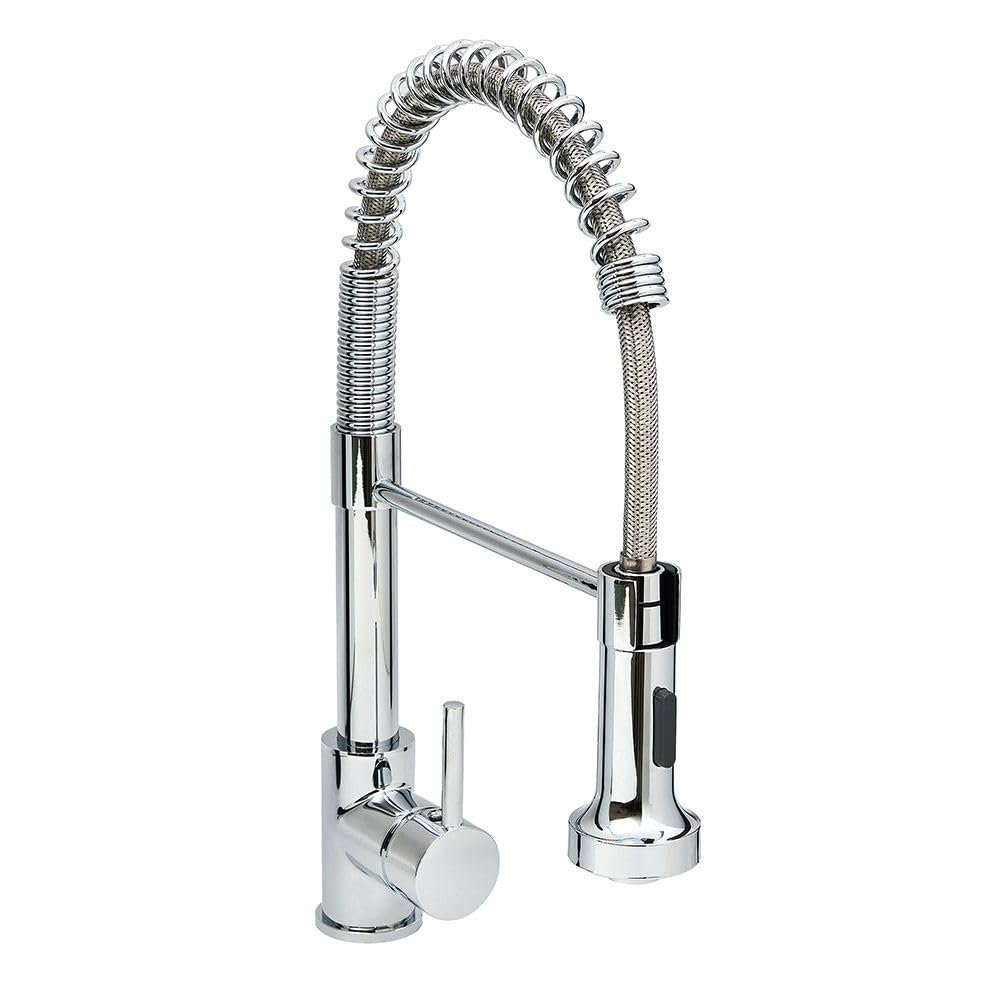 Milano Chrome Mirage Lever Handle Kitchen Sink Mixer Tap Swivel Spout Pull Out Spray Head