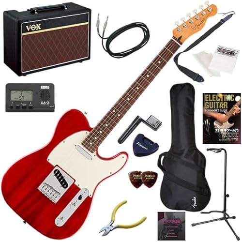 【セット品】FENDER エレキギター初心者入門 メキシコ製テレキャスター Pathfinder10が入った本格14点セット PlayerII Telecaster/CHRY/R(トランスペアレントチェリー/ローズ指板)