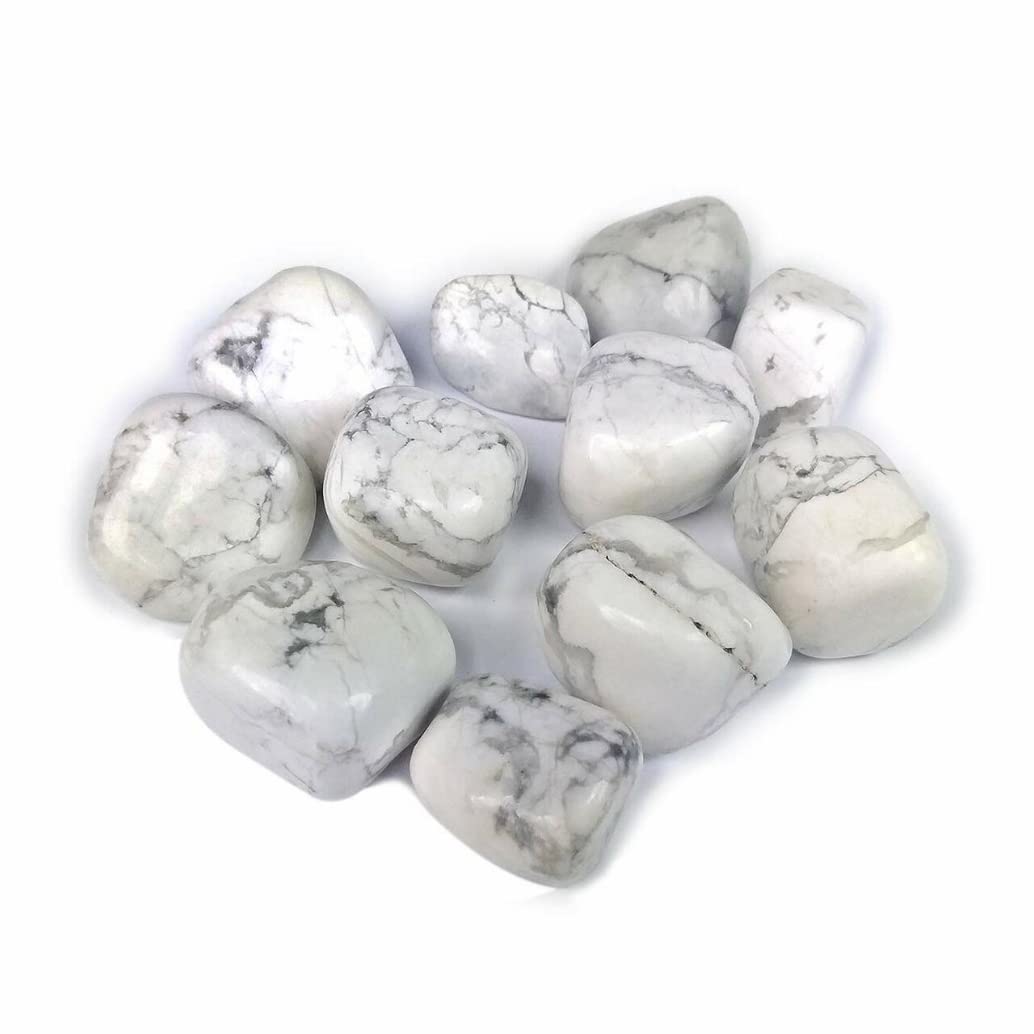 ExcIdeaExcidea 100 GMS Howlite Healing Stone Tumbles Random Sizes