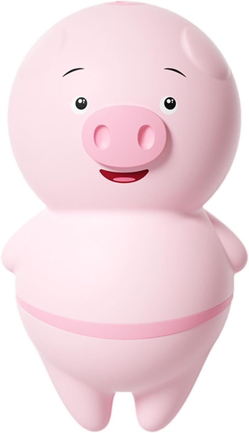 2 in 1 Pink Mini Cute Pig Shape Clitoral Vibrator with 10 Lick and Suction Modes, Silicone Rechargeable Nipple Vibrator Adult Sex Toy for Women