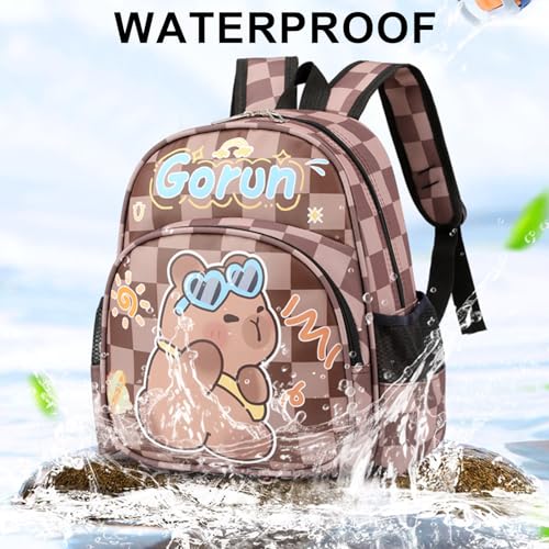 Capybara Backpack Kawaii Capibara Lightweight Bag Cute Animal Mochila De Capybara for Daily Casual Travel Daypack Capivara Capibara Kapibara Cabybara Captbara Bara Fashionable Backpack (Brown)4