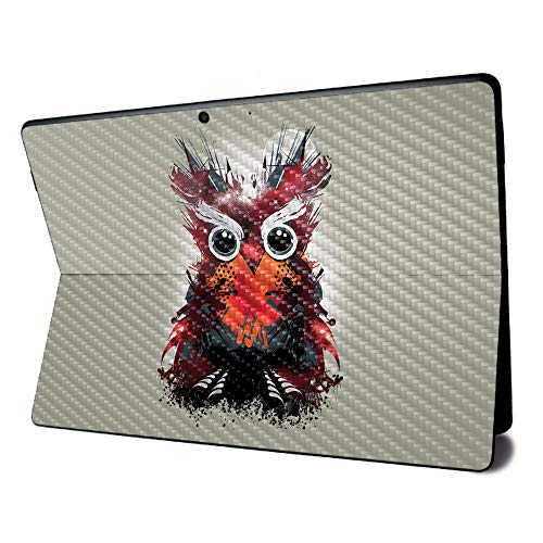Image of MightySkins Carbon Fiber Skin for Microsoft Surface Pro X - Owl Universe | Textured Carbon Fiber Finish | Easy to Apply, Remove, and Change Styles | Made in The USA