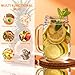 500ml/17oz Empty Clear Glass Mason Jar Mugs Tumbler with Handle and Metal Screw Cap Wide-Mouth Drinking Glasses Beer Glassware Drinking Cups for Milk Tea Cocktail Smoothies Beverages