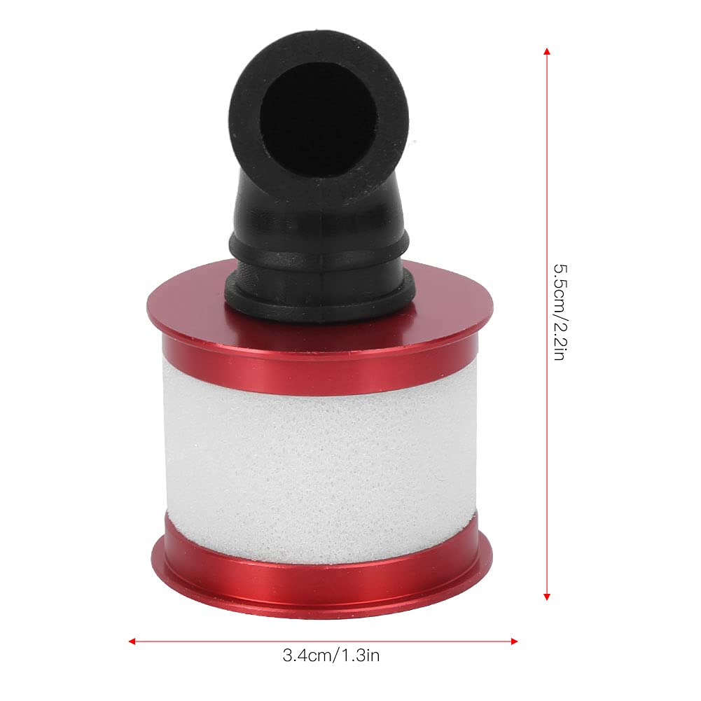 Pilipane RC a ir Filter Replacement Part for HSP 94122/941188 1/10 RC Car Aluminum Alloy Sponge Black Silver Green Red 5 5x3 4cm 21g 1pcs (red)
