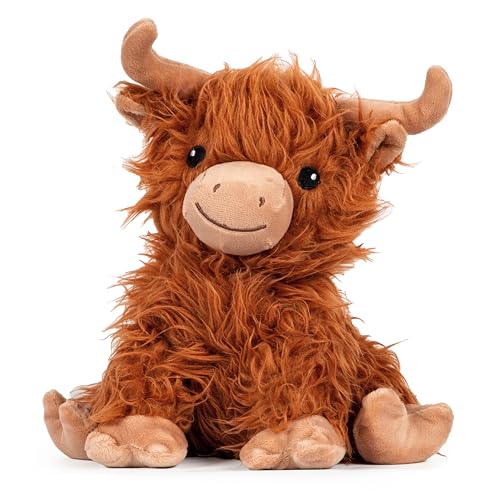 Image of 1i4 Group Warm Pals - Highland Cow - Cozy Microwavable Lavender Scented Plush Toys - Heated Stuffed Animal - Heatable Coolable Bedtime Comfort Plushie