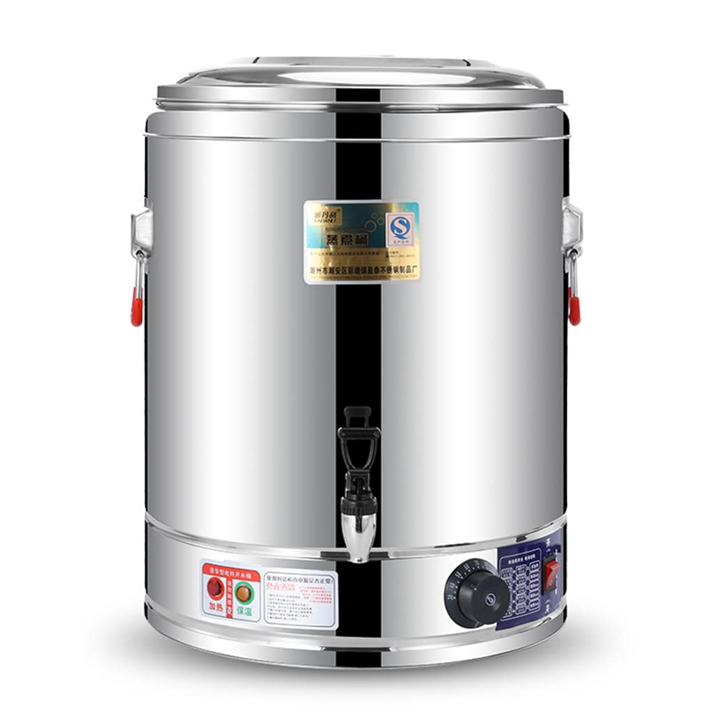 MYUYEE Insulated Beverage Dispenser, Stainless Steel Hot Water Dispenser With Tap, Ideal For Catering Events And Tea Service (40L)