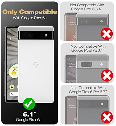 Coque Pixel 6A 5G Dexnor antichoc verte avec protège-écran et support - 2