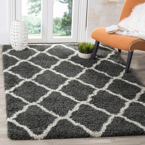 Image of 3x5 feet Soft Area Rug for Living Room and Bedroom, Modern Indoor Floor Carpet with Non-Slip Backing, Comfortable Decorative Home Decor Rug, Easy Clean & Durable- (Grey M II, Rectangular)
