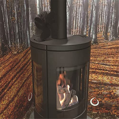 WANGCL Mixtric Stove Fan, Log Burner Fan Silent 4 Vanes stoves Fan chimney fan fireplace appliance hot air circulation - Image 3