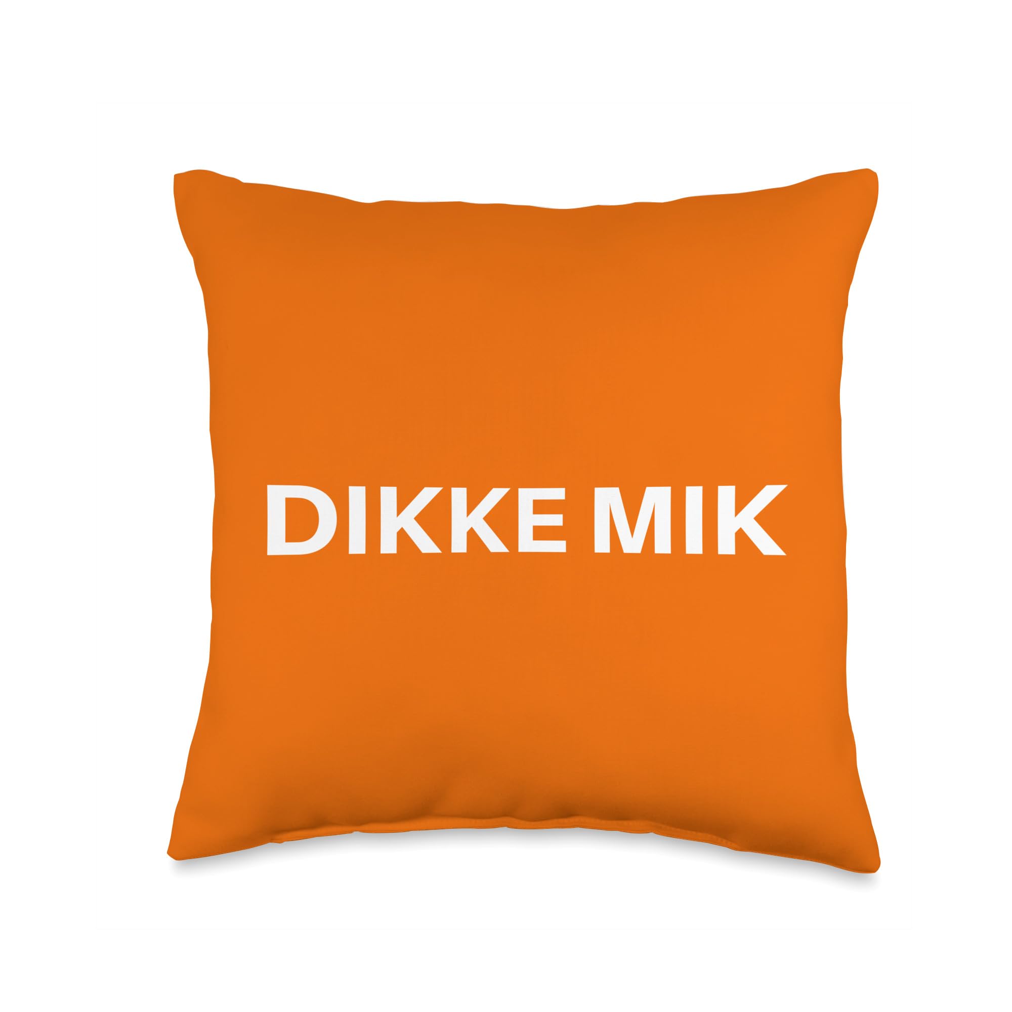 Dikke mik Throw Pillow, 16x16, Multicolor