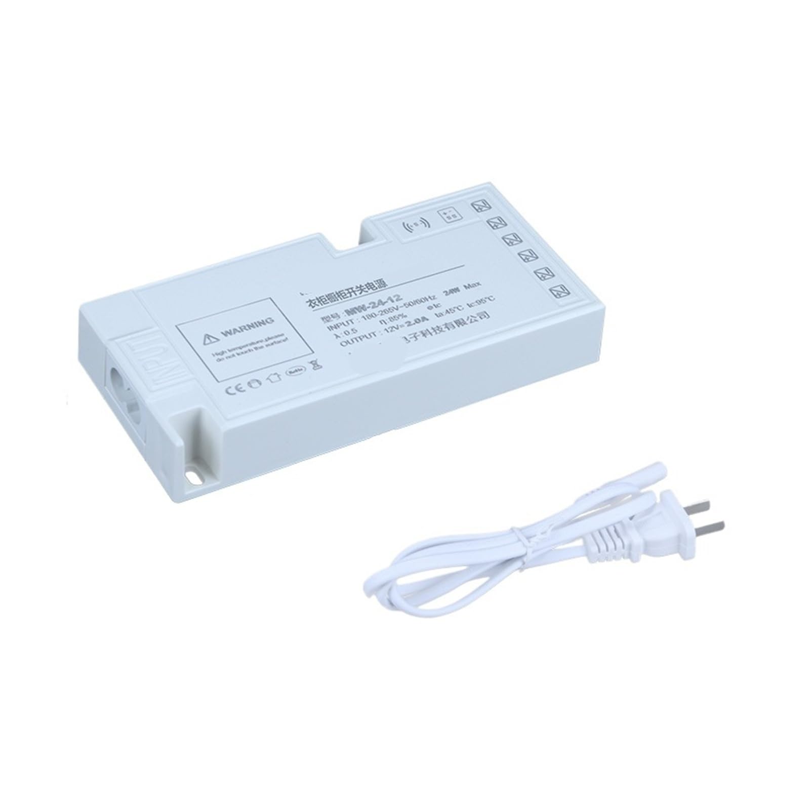 PWANUIGTE Cabinet Light Power Supply 24v with Wine Induction Control Interface 12V Wardrobe Transformer(12V 24W)