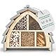 Insektenhotel aus FSC-Holz – Bienenhotel, Marienkäferhaus & Schmetterlingshaus – wetterfest & langlebig – Nistkasten für Wildbienen & Nützlinge – für Garten, Balkon & Terrasse – 27,5 x 9 x 24 cm