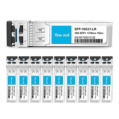 Image of SFP 10G LR for HPE ProCurve J9151A HPE Aruba J9151D J9151E J9151ECM Fiber Optic Transceivers 10GBASE-LR SFP+ 1310nm 10km Single Mode DOM Pack of 10
