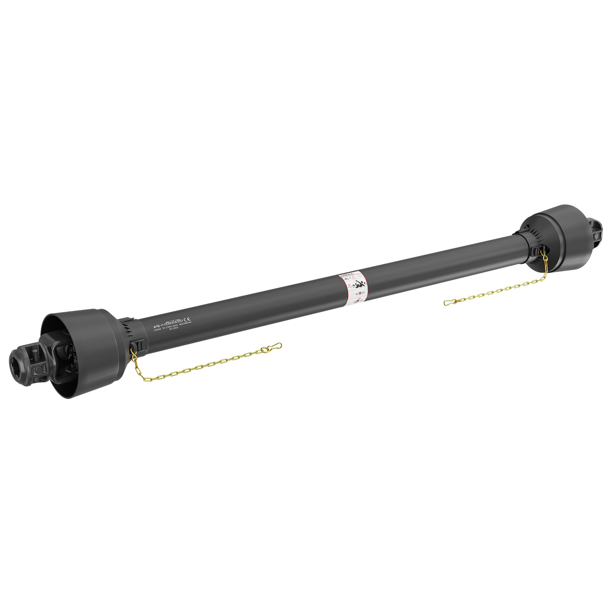 WilTec PTO Shaft T4 Drive Shaft 1250-1375mm 460Nm 540rpm, 40kW (55hp), 2x 1 3/8" 6 teeth Tractor Attachment โ image 1