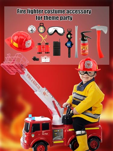 Disfraz de bombero infantil de 12 piezas miniatura 4