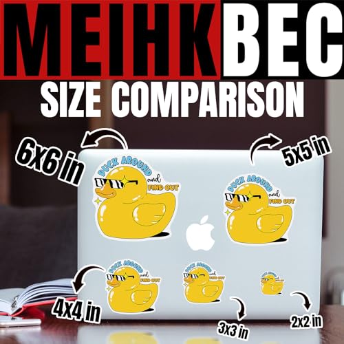 Calcomanías Duck Around de vinilo troquelado premium e impermeables de 7.6 cm para fundas (3 uds) 7