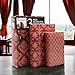 Hosley Farmhouse Memory Book Boxes Set of 3 Red Brown & Gold Storage Organizers in 12