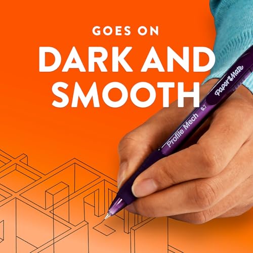 Paper Mate Profile Mech Mechanical Pencils, 0.7mm #2 Pencil Lead, Comfort Grip, Assorted Barrel Colors, 8 Count - Office Supplies - Image 7