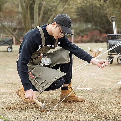Makalu アウトドアキャンプエプロン（ブラウン）